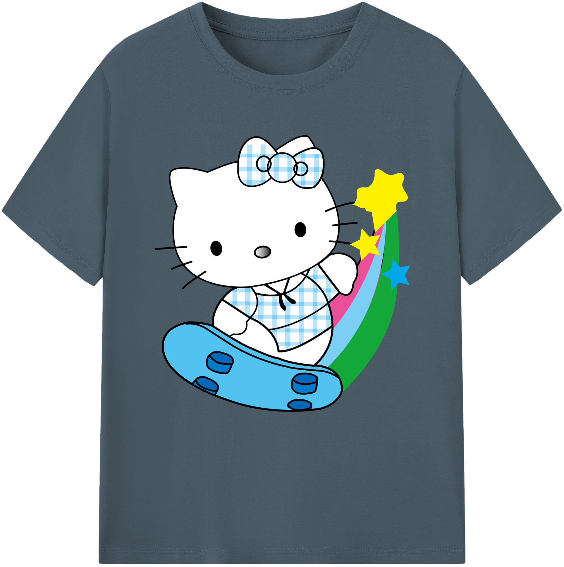 （画像用） Hello Kitty ハローキティ 綿100％半袖Tシャツ（フロントプリント）
